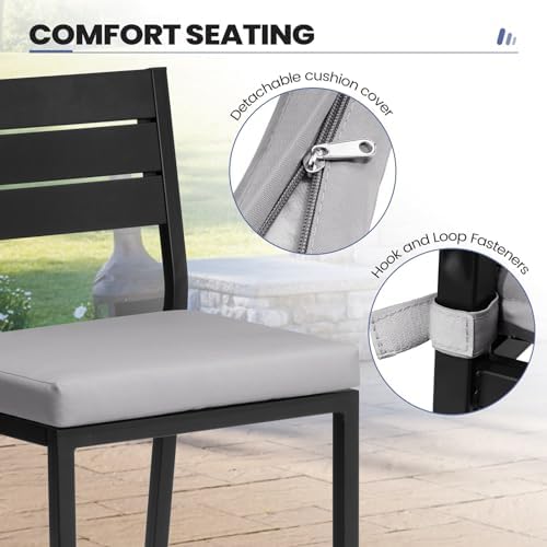 26.8"Outdoor/ Indoor Counter Height Bar Stools Set of 2 - Image 3