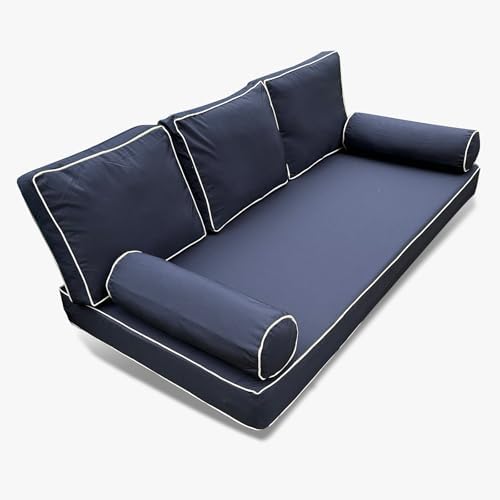 Outdoor Daybed Cushion Cover Twin, Daybed Mattress Bolster Pillow Fitted Sheet by Unknown
