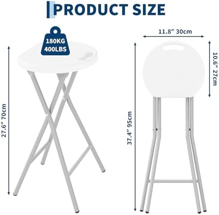 Garvee Folding Stool with Handle 28 Inch Tall 400lbs Capacity - Image 3