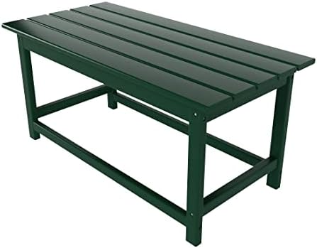 WO HOME FURNITURE HDPE Outdoor Coffee Table, Dark Green by WOHomeFurniture