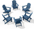MUCHENGHY Folding Adirondack Chairs Set of 6, HDPE Patio Chair by MUCHENGHY