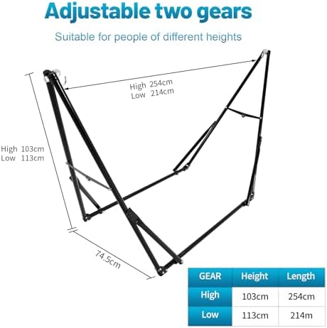 Portable Hammock with Stand for Outside or Inside, No Tree Required - Image 4