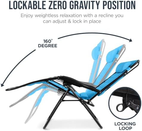 Best Choice Products Oversized Padded Zero Gravity Chair Recliner w/ Canopy - Image 7