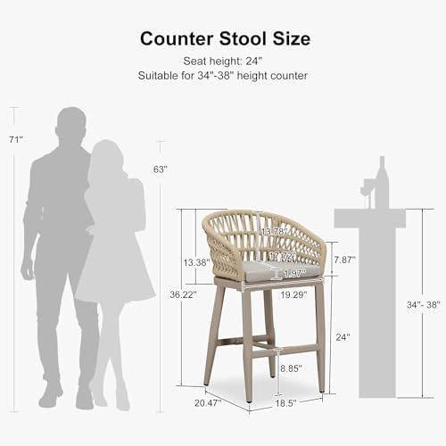 PURPLE LEAF 24" Bar Stools Set of 4 - Image 3