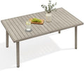 63" Outdoor Dining Table, Aluminum Patio Table by CikaCikaOutdoorFurnitureSet