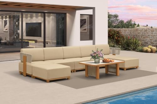 PURPLE LEAF Patio Furniture Set U-Shaped 8 PCS Sofa by Unknown