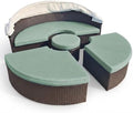 84" Outdoor Round Daybed Cover Replacement -4 Set- Wate Repellent & Fade by SOWINOS