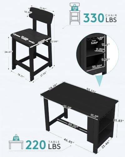 SERWALL 3-Piece Outdoor HDPE Counter-Height Bar Set - Image 2