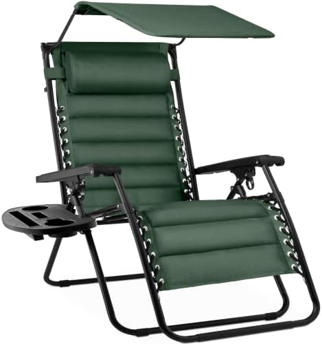 Best Choice Products Oversized Padded Zero Gravity Chair Recliner w/ Canopy by BestChoiceProducts