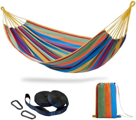 Brazilian Double Hammock with Tree Straps, Extra Large, 450 lbs Capacity by CHULIM