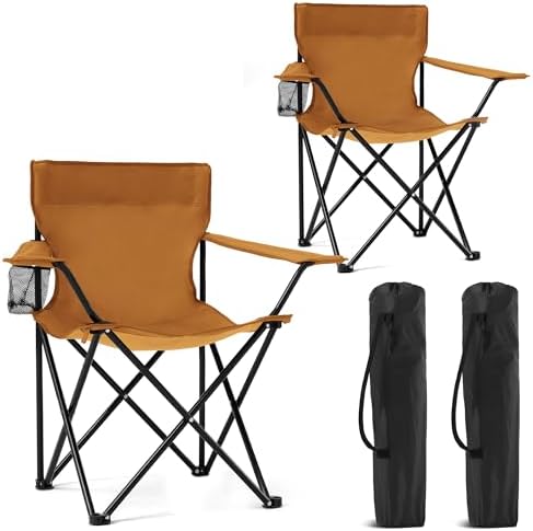 2 Pack Portable Camping Chairs Folding Lawn Chair Outdoor Lightweight Beach by Canpsky