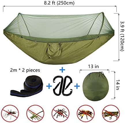 LFL Camping Hammock with Mosquito Net Outdoor Hammock with Bug Net - Image 5