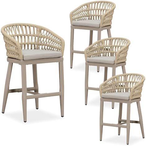 PURPLE LEAF 24" Bar Stools Set of 4 by PURPLELEAF