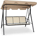 Tangkula 3 Person Patio Swing, Steel Frame by TANGKULA