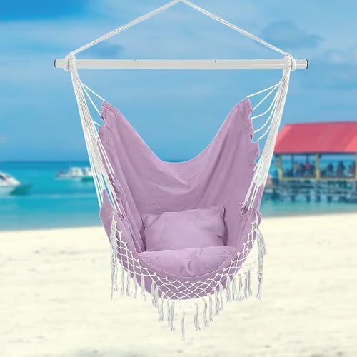 Hammock Chair, Hanging Rope Swing Seat - Image 6