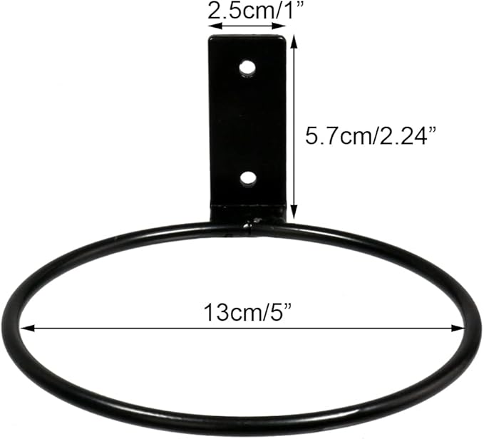6 Pack 5in Flower Pot Holder Ring Wall Mounted Metal Planter Hooks Hangers Wall Bracket Wall Planter Hook (6, 5")