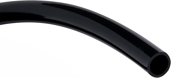 Black Vinyl Tubing 1/2” ID × 5/8” OD - 50 Feet PVC Flexible Plastic Tube Hybrid Hose, Transfer Water Air Oil for Pond Fountain Garden, Non-toxic and BPA free