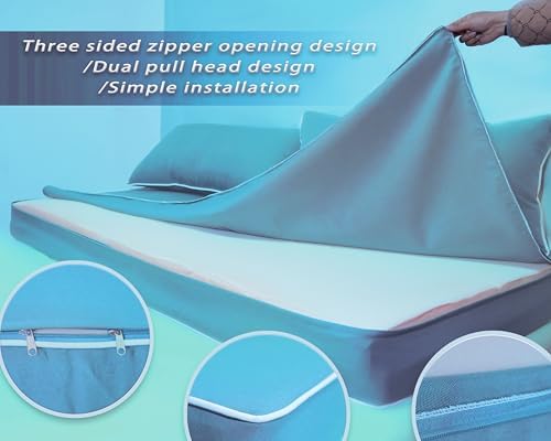 Outdoor Twin Size Swing Cushion & Pillows Cover - Image 6