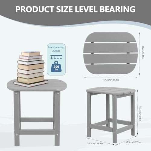 HDPE Outdoor Table, All Weather Adirondack Side Table - Image 2