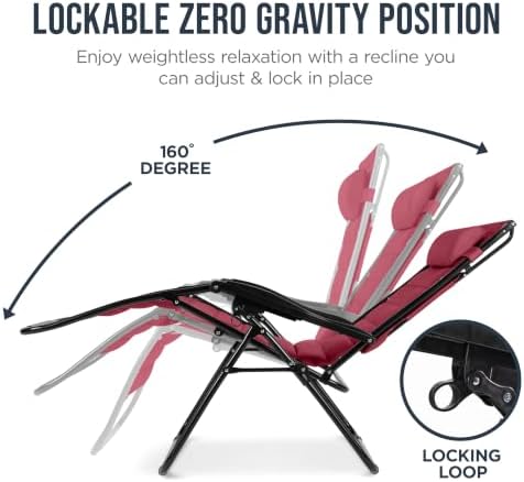Best Choice Products Oversized Padded Zero Gravity Chair Recliner w/ Canopy - Image 7