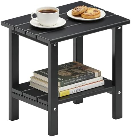 Adirondack Outdoor Side Table, Weather Resistant Easy Maintenance by OTSUN