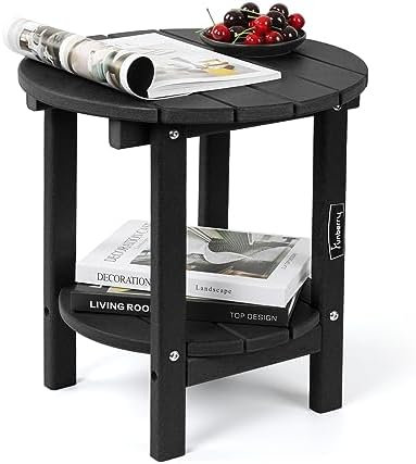 FUNBERRY Outdoor Adirondack Side Table, Patio End Tables by FUNBERRY