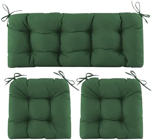 Wicker Chair Cushions of 3 Pieces, Waterproof Cushions by Aegisun