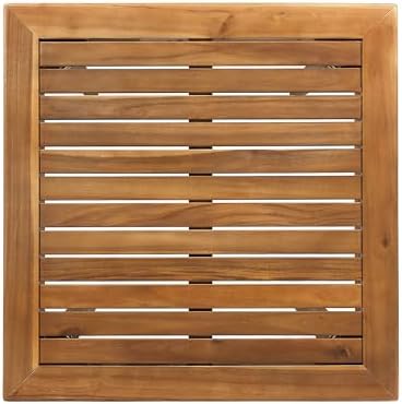 26'' Small Square Outdoor Bar Table, Wood Patio Outdoor High Top Bar Height - Image 6