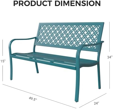 Grand patio 50" Outdoor Bench, Garden Bench - Image 3