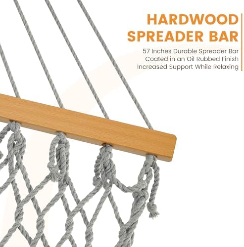 Lazy Daze Double Handwoven Rope Hammock - Image 4