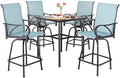Sophia & William 5-Piece Bar Height Patio Set, Turquoise Blue by SophiaWilliam