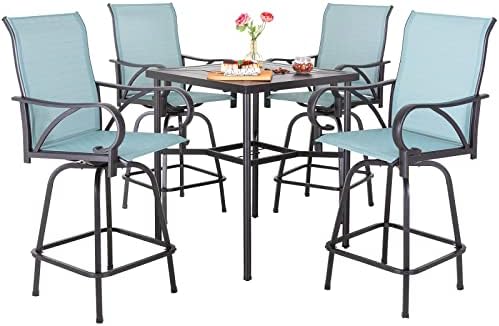 Sophia & William 5-Piece Bar Height Patio Set, Turquoise Blue by SophiaWilliam