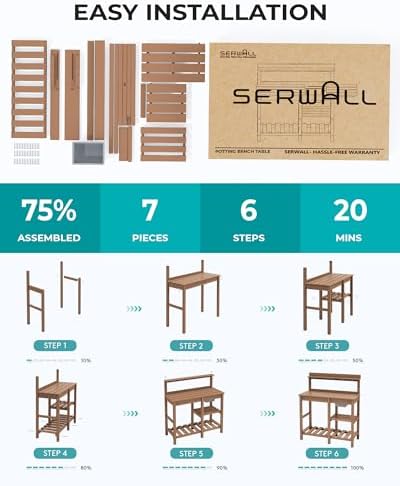 SERWALL Outdoor Potting Bench - Image 6