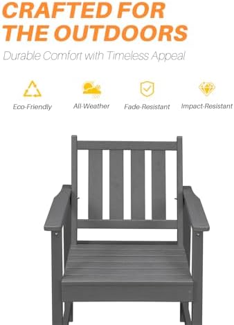 7 Pieces HDPE Outdoor Dining Set, Patio Dining Set - Image 5
