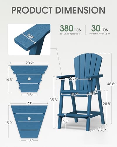 Tall Adirondack Chairs Set of 2 - Image 2