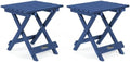 FUNBERRY Outdoor Folding Adirondack Side Table Set of 2, Patio End Table by FUNBERRY