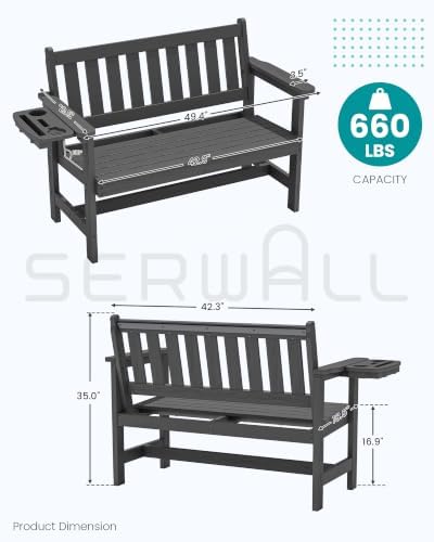 SERWALL HDPE Outdoor Bench - Image 3