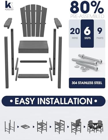 Tall Adirondack Chairs Set of 4 - Image 5