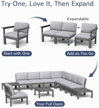Stoog Modular 2-Seater Outdoor Bench, Convertible Loveseat - Image 4