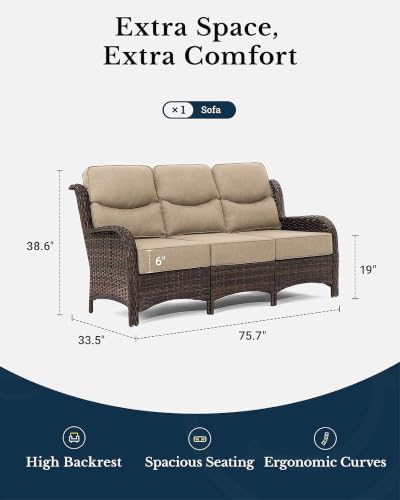 Oversized 3-Seater Outdoor Sofa - Image 2