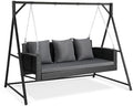 VINGLI 5FT Wicker Swing with Stand, 800 LBS Rattan Porch Swing Set by VINGLI