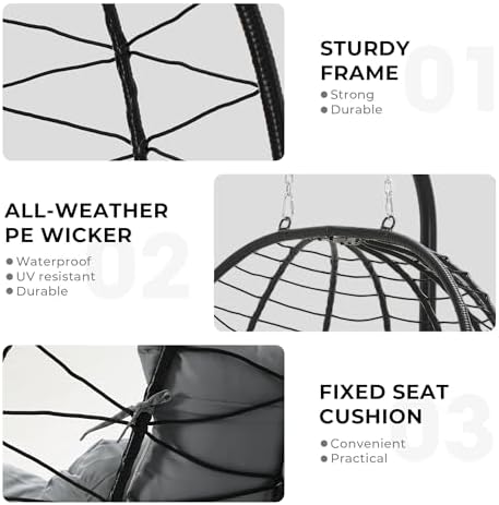 Bifanuo Double Hanging Egg Chair - Image 3