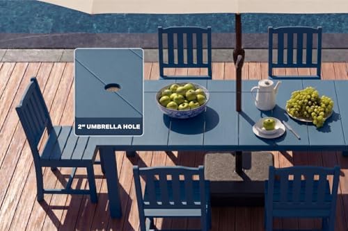 Perli™ 5-Piece Outdoor Dining Set, All-Weather HDPE Patio Furniture - Image 4