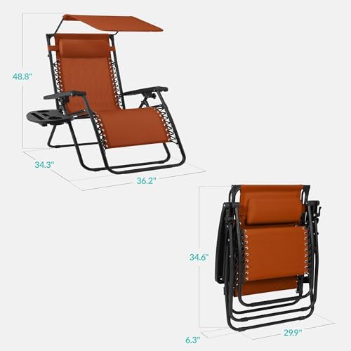Best Choice Products Oversized Zero Gravity Chair Recliner w/ Canopy - Image 2