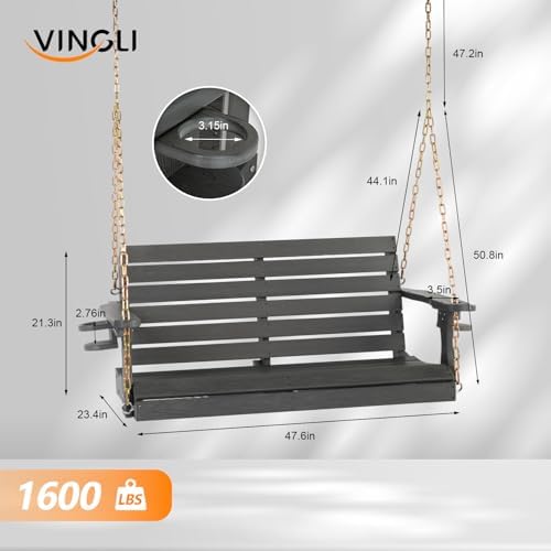 VINGLI 4 FT HDPE Porch Swing Outdoor - Image 4
