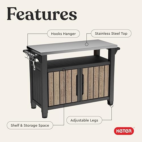 Keter Unity XL Outdoor Entertainment Cart - Image 4