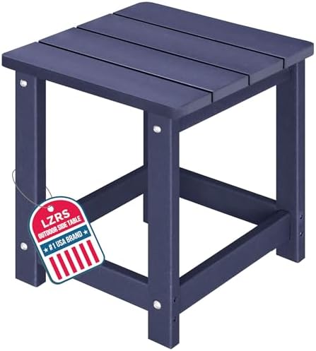 Patio Side Table, Heavy Duty HDPE Outdoor End Table by LZRSPET