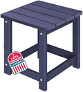 Patio Side Table, Heavy Duty HDPE Outdoor End Table by LZRSPET