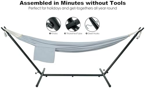 GAFETE Double Hammocks with Stand - Image 6