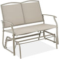 Best Choice Products 2-Person Outdoor Patio Swing Glider Steel Bench Loveseat by BestChoiceProducts